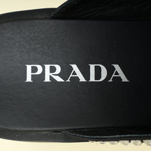 Prada Black Crystal Loafer Mules 37.5
