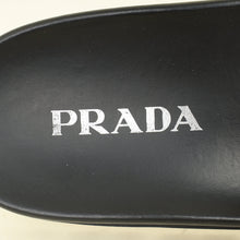 Prada Black Triangle Logo Slide Sandal 37