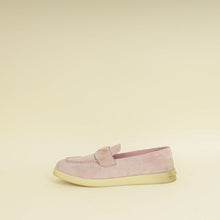 Prada Light Pink Triangle Logo Loafers 37