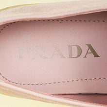 Prada Light Pink Triangle Logo Loafers 37