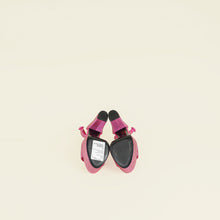 Prada Fuchsia Crystal Satin Platform Sandals 37