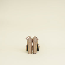 Prada Pink Nude Crystal Satin Platform Sandals 37