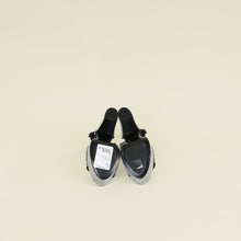 Prada Black Crystal Satin Platform Sandals 37