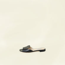 Prada Black Logo Slide Flat Sandal 38.5