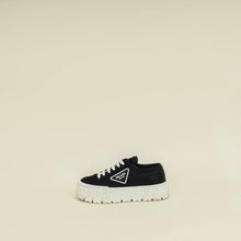 Prada Black Re-Nylon Double Wheel Gabardine Sneakers 38