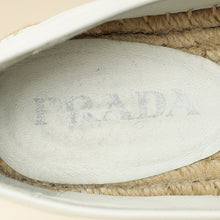 Prada White Soft Nappa Espadrille 38