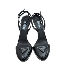 Prada Black Logo Round Toe Slingback Pump 38