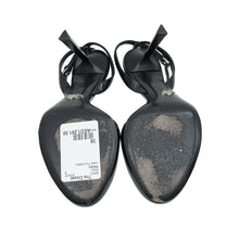 Prada Black Logo Round Toe Slingback Pump 38