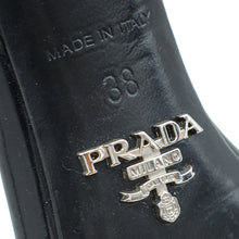 Prada Black Logo Round Toe Slingback Pump 38
