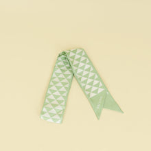 Prada Bicolor Triangle Symbole Print Silk Twill Scarf