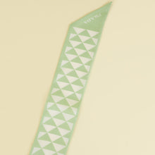 Prada Bicolor Triangle Symbole Print Silk Twill Scarf