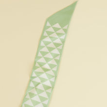 Prada Bicolor Triangle Symbole Print Silk Twill Scarf