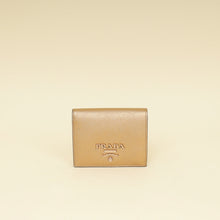 Prada Metallic Champaign Gold Shine Small Wallet