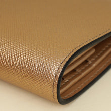 Prada Metallic Champaign Gold Shine Small Wallet
