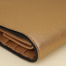 Prada Metallic Champaign Gold Shine Small Wallet