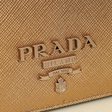 Prada Metallic Champaign Gold Shine Small Wallet