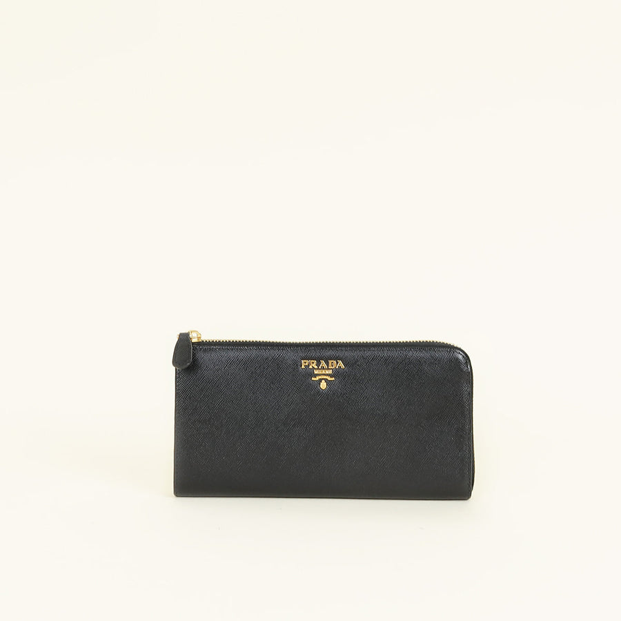 Prada Black Zip Wallet