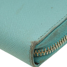 Prada Anice Blue Zip Around Organizer Wallet