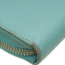 Prada Anice Blue Zip Around Organizer Wallet