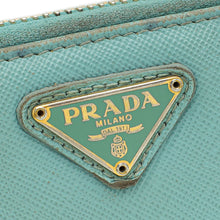 Prada Anice Blue Zip Around Organizer Wallet