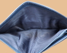 Prada Blue Trifold Small Wallet