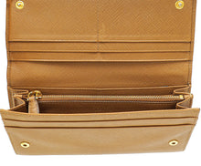 Prada Caramel Lux Large Continental Wallet