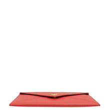 Prada Red Logo Vitello Move Envelope Slim Wallet