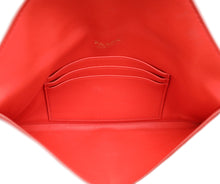 Prada Red Logo Vitello Move Envelope Slim Wallet
