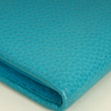 Prada Turquoise Vitello Daino Half Zip Wallet