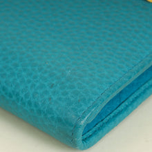 Prada Turquoise Vitello Daino Half Zip Wallet
