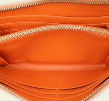 Prada Orange Bow Zip Around Wallet