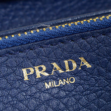 Prada Blue Vitello Grain Wallet on Chain