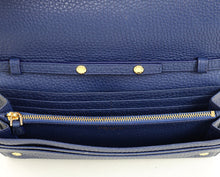 Prada Blue Vitello Grain Wallet on Chain