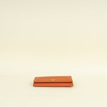 Prada Papaya Long Continental Wallet