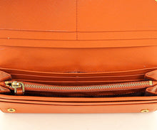 Prada Papaya Long Continental Wallet