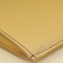 Prada Metallic Gold Zipped Card Holder