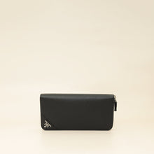 Prada Black Lux Large Zip Wallet