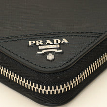 Prada Black Lux Large Zip Wallet