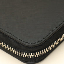 Prada Black Lux Large Zip Wallet