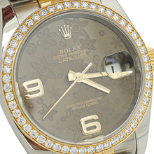 Rolex Stainless Steel Diamond Yellow Rolesor Datejust 36mm Watch