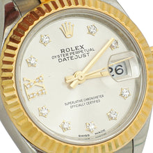Rolex 18K Yellow Gold Stainless Steel Datejust Diamond Dial 28mm Watch