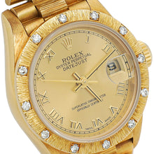 Rolex 18K Yellow Gold Datejust President Diamond Dial 26mm Watch