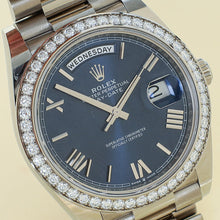 Rolex 18K White Gold Day-Date Diamond Automatic Movement 40mm Watch