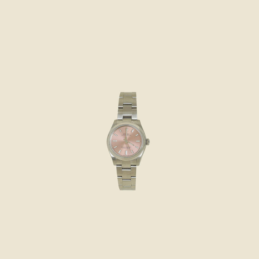 Rolex Oyster Steel Perpetual Candy Pink Dial 31mm Watch