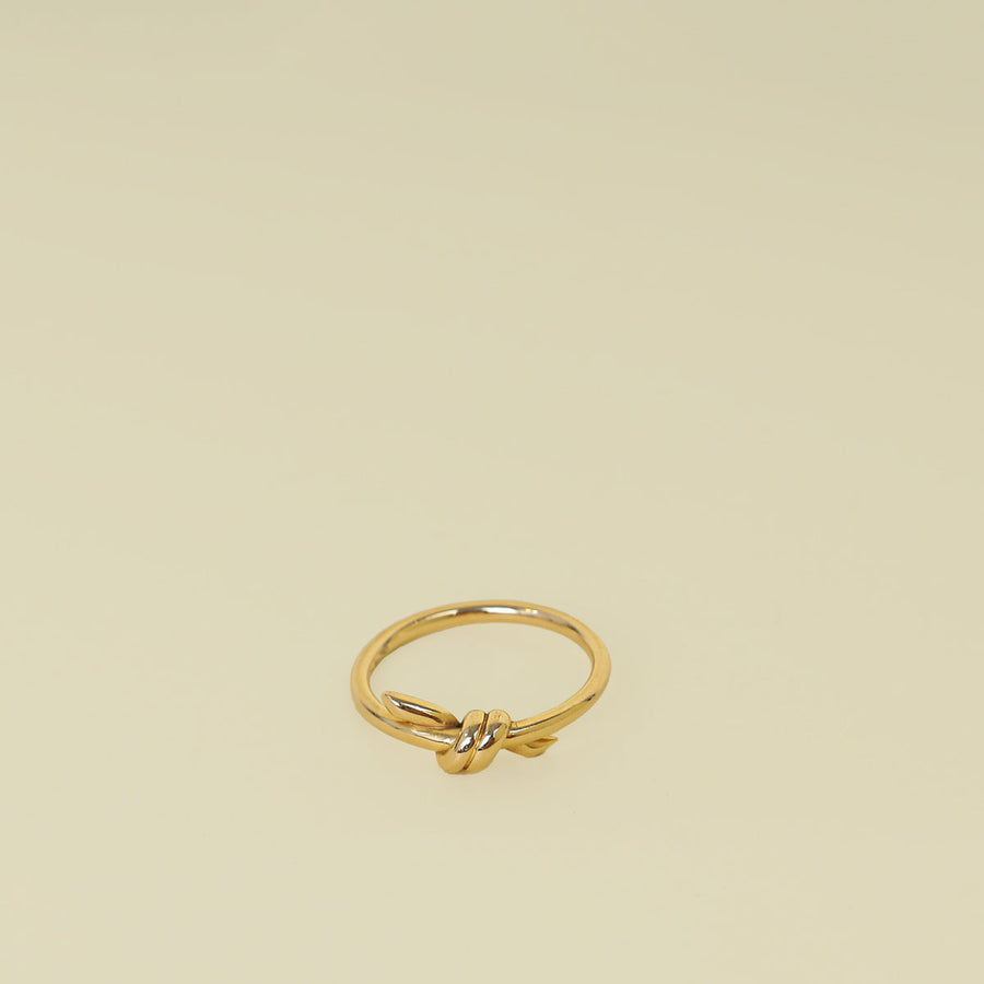 Tiffany & Co. 18K Rose Gold Knot Ring 51