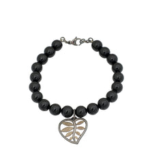 Tiffany & Co Silver Retired Picasso Olive Leaf Bead Onyx Bracelet