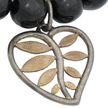 Tiffany & Co Silver Retired Picasso Olive Leaf Bead Onyx Bracelet