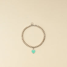 Tiffany & Co. Blue Heart Tag Bead 4mm Bracelet