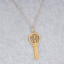 Tiffany & Co. 18K Rose Gold Modern Key Logo Pendant Necklace