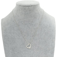 Tiffany & Co Silver Elsa Peretti Open Heart Pendant Necklace